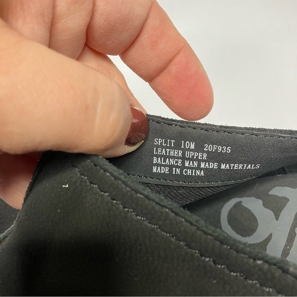 OTBT split black leather clog mules block heel side 10 - Picture 6 of 9